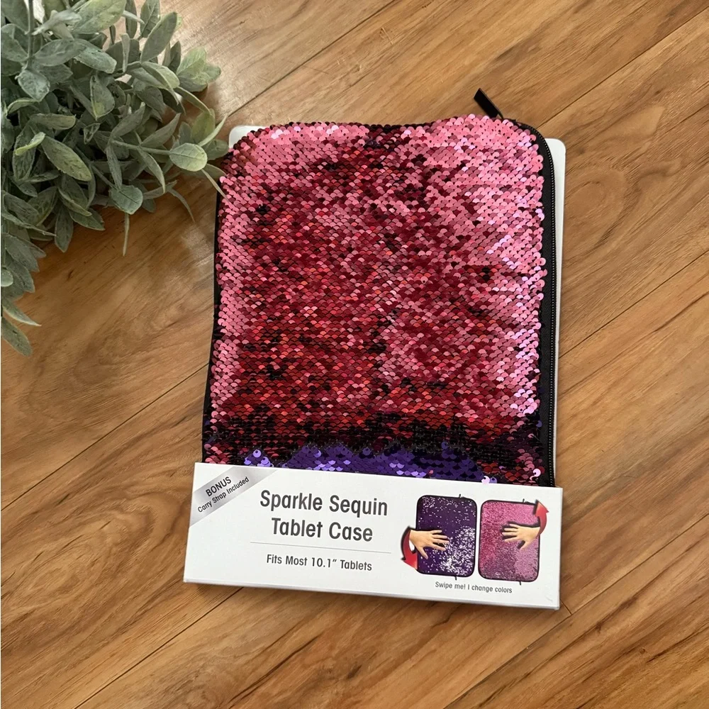 ~NWT Purple Sparkle Sequin Tablet Case~
